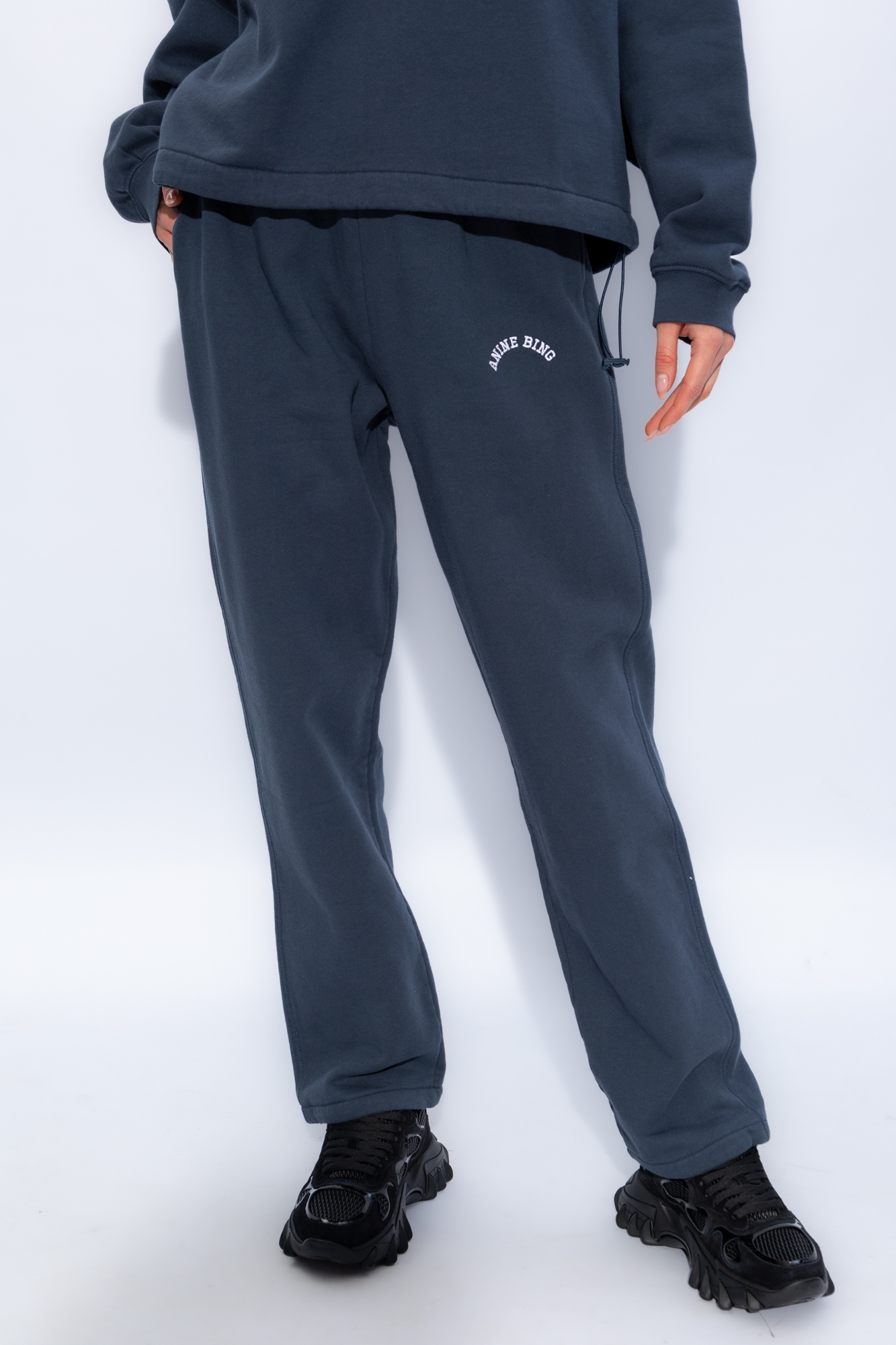 Navy blue Leone sweatpants Anine Bing Vitkac Italy